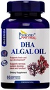 DHA Algal Olje (Made med Onavita olje. 40% Docosaheksaensyre. Støtter hjernen, øyet og nervesystemet), GMP, naturlig produkt Assn-sertifisert, laget i USA - 500 mg, 60 Softgels