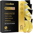 Under Øye Patches - 24 Par Gull Under Øyemaske for Puffy Øye, Mørke Sirkler, Øyeposer, Wrinkles, Collage Eye Gels med Rejuvening behandling, Gaver til kvinner
