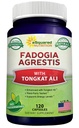 aSquared Ernæring Fadogia Agrestis 1000mg & Tongkat Ali 400mg - 120 kapsler - Fadogia Agrestis Extract Supplement og pulver kompleks piller