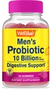 VelJa Probiotiske Gummier for menn med 10 milliarder CFUs, gjenopprette naturlig Digestive Balance, Redusere gass, Bloating, og Uregelmessighet, Glutenfri, Ikke-GMO, Vegetarisk - 60 Gummies