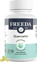 FREEDA Quercetin 500mg - Pure Quercetin Supplement for Histamin & Immun Support, hjerte helse og antioksidant fordeler - Glutenfri, Vegan helse Supplement for voksne Kosher sertifisert (60 kapsler)