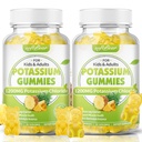 mykbear Kalium Kloride Gummies 1200mg, sukkerfri Kalium Gummies for voksne støtte ben Cramps høy potens Kalium Kloride Supplement, Pineapple Flavor 120 Count