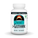 Kilde Naturals L-Glutamine, gratis form aminosyre som støtter metabolsk energi*, 500 mg - 100 tabletter