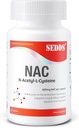 Kosttilskudd, N-Acetyl Cysteine (NAC) 600 mg, 60 Veg Kapsler - Ikke-GMO, Glutenfri