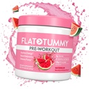 Flat tummy pre trening pulver for kvinner – energi, utholdenhet og muskel støtte med 3g kreatin, 1,6g Beta-Alanin, elektrolyter – Watermelon Flavor – 30 serveringer