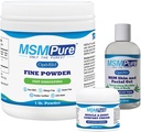 KALA Helse MSMPure Starter Bundle med MSM Fine pulver 1lb, MSM Muscle & Joint Cream 2oz og MSM Gel med organisk Aloe 8oz