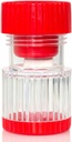 HealthSmart piller Crusher og Grinder, Crushes vitaminer og tabletter, holder opp til 2 piller, med ergonomiske grep, rød
