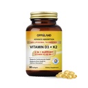 Vitamin D3 + K2 5000 IU - Liposomal teknologi for forbedret absorpsjon - MK-7 vitamin K2 100mcg - Støtter bein og kalsiummetabolisme - D3K2 Supplement for menn og kvinner - 90 Softgels