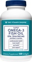 Vitamin Shoppe Omega 3 Fish Oil 1290mg, EPA 735mg & DHA 165mg, renhet forsikret, molekylær destillert til å støtte kardiovaskulære, ledd og hjerne helse (120 Softgels)
