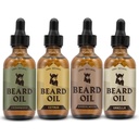 Striking Viking Beard Olje for menn - 0.66 Fl Oz pakke av 4, Vanilla, Sandalwood, Cedarwood & Citrus - fremmer Fullere vekst med Beard Growth Oil - Cedarwood Vanilla Scenter for menn