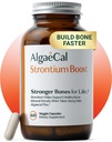 AlgaeCal - Strontium Boost, Naturlig Kalsium Supplement for Bone Densitet Økning, Strontium Citrat 680 mg, lett å svelge for bein helse og bein styrke, Glutenfri - 60 Veggie Caps- Laget i USA