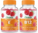 Livbar vitamin E + vitamin B12, Gummies Bundle - Great Tasting, vitamin Supplement, Glutenfri, GMO Free, Chewable Gummy