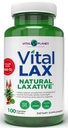 Vital Planet - Vital Lax Natural Laxative Cleanse Supplement for anledninger, med magnesiumhydroksid, Slippery Elm, Aloe, og Triphala for å støtte Bowell Regularity 100 kapsler
