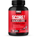 Force Factor Score! Hardcore Nitric Oxid Booster Supplement for menn med L-Citrulline, Yohimbe, Black Maca & B vitaminer for å øke utholdenhet, og Maksimere fysisk ytelse, 120 tabletter