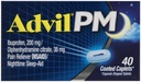 Advil PM 200 mg coated caplets 40 ea (Pack of 6)