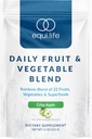 Equilife daglig frukt og grønnsaker blanding, Superfood Antioksidant Supplement, Crisp Apple Flavor med vitamin C, Fiber, og 9 essensielle Aminosyrer, støtter energi, lavt sukker, vegansk, 30 serveringer