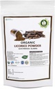R V essensielt organisk lakrispulver 200gm/ 7.05oz/ 0,44lb Glycyrhiza Glabra Licorice Root Powder Mulethi pulver Yastimadu pulver Liquorice pulver USDA organisk sertifisert kosttilskudd i Zip Lock Pouch