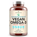 Amandean Vegan Omega 3 Supplement. Premium fiskeolje alternativ. Algae DHA & EPA. Carrageenan Free Softgels. Algal essensielle fettsyrer. Plantebasert hjerte, hjerne, øye, hud, immunstøtte. (120ct)