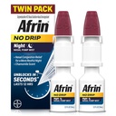AFRIN Ingen Drip Night Nasal Mist Twin Pack, Ikke-Drowsy, Fast-Active Decongestant for hvilende søvn med kamille Scent, voksne og barn 6 og eldre, .5 fl oz (Pack of 2)