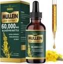 Organic Mullein Drops for Lungs, Mullein Leaf Tinktur Support Lung Cleanse, Naturlig Supplement flytende ekstrakt for Lung Detox og pustende helse, Vegan, 2 fl oz
