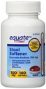 Ekvivalent - Stool Softener 100 mg, 140 kapsler (sammenliknet med Colace) (1)