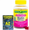 Spring Valley Biotin 10 000mcg Vegetarisk Gummy Supplement, 90ct +Better Guide Vitaminer Kosttilskudd