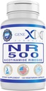 Genex Formler NR Nikotinamid Riboside 500mg/Serving (120 kapsler) NAD+ Prekursor for sunn aldring - GMP-sertifisert, ikke-GMO, Glutenfri, Vegetarisk (1 pakke)