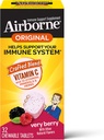 Airborne 1000 mg vitamin C Chewable tabletter med sink, immun støtte supplement med kraftige antioksidanter vitaminer A C & E - 32 Chewable tabletter, svært berry flavor