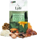 LYFE Organic Instant Mushroom Coffee - Lion's Mane, Chaga, Cordyceps, Tyrkia Tail Ō USA Voksen Adaptogen Mushrooms for bedre energi, Fokus, Gut helse, immunitet – 40 Services