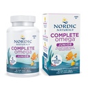 Nordic Naturals Complete Omega Jr., Lemon - 90 Mini Soft Gels - 283 mg Total Omega-3s & 35 mg GLA - Sunn kognisjon, nervesystemfunksjon - Non-GMO - 45 Services