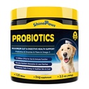 Probiotika for hunder - Hundeprobiotika for digestiv helse, prebiotika, enzymer, fiber og omega-3 med vitaminer for å fremme immunisme, støtte immunisme, allergier og kløende hud, 120 biter