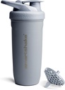 Smartshake Reforce Rustfritt stål protein Shaker flaske 900 ml | 30 oz - Leakproof Skrue-på Lid - BPA Gratis – Ikke-isolert flaske-unisex (Grey)