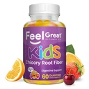 Feel Great Vitamin Company Fiber Gummies For Kids For Digestive Support | Distinkt Relief For Kids | Fruity Flavored Chewable Fiber Gummies | Vegetariske kosttilskudd | 60 dagers forsyning