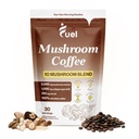 Drivstoff Hjerne Boost Mushroom Kaffe Ernæring, Økologisk blanding for Gut Helse, Lions mane pulver, Chaga & Mushroom pulver lav kaffe umiddelbart kaffe, Nootropics Drink, 30 Serveringer