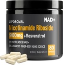 NAD + Supplement - NAD + med Nikotinamid Riboside (NR) og Resveratrol Quercetin 900 mg, USA-063-0911XL-115NAD