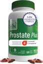 Health Thru Nutrition Prostate Plus med såld Palmetto Extract, Lycopen som lycored, plantesteroler, selenium, sink og pumpekinfrø | Komplett prostatestøtte | Ikke-GMO & Glutenfri (pakke på 60)