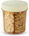 Vitanizer Vitamin & Pille Organizer - 6 Sammenligning Case med Easy Turn Lid Dispenser - Passer alle størrelse tabletter og kosttilskudd - Sturdy, trygt, UV-beskyttende plast