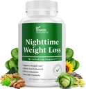 DR VITAMIN SOLUTIONER Natttid Fettforbrenner Kosttilskudd - Appetitt Supplianter for vekttap - Natt-tid fettforbrenner for kvinner og menn som støtter søvn & avslapning - Vekttap piller - 60 Kapsler