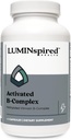 LUMINSPIRED Helse Aktivert vitamin B-kompleks med vitamin C & Biotin, Alle vitamin B-diett Supplement for immun støtte, metabolisme, antioksidant, Mood & energi, Glutenfri, Vegan - 90 Antall