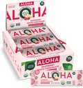 ALOHA Organic Plant Basert Protein Bars | bringebær hvit sjokolade | 12 greve, 1.98oz Bars | Vegansk, lav sukker, Glutenfri, Paleo, lav carb, ikke-GMO, Stevia gratis, soya gratis, ingen sukker alkohol søtemidler: LIMITED EDITION