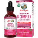MaryRuth Organics Vitamin B-kompleks | B-vitaminer Kompleks | Biotin | Vitamin B12 | Niacin | Folate | Metabolic Støtte Supplement | Vegan | USDA Økologisk | Ikke-GMO | Glutenfri | 2 måneders forsyning