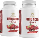 Generisk Herbal Uric Acid - URIC Acid Complex - Felles støtte, Vanntetthetspiller for kvinner, Melk Thistle Supplement, Tart Cherry, Grønn Kaffebønner, Citric Acid, Celery Seed, Pomegranate - 2 B