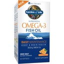 Garden of Life Fish Oil Omega 3 EPA / DHA for naturlig hjernefunksjon, hjerte og humør, 850 mg fettsyre kosttilskudd, Minami - Orange Flavor Ultimate En gang daglig, 60 Softgels | To måneders forsyning, Glutenfri