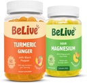 BeLive Bundle Magnesium og gummer for avslapning, søvn, inmun støtte og mobilitetsstøtte