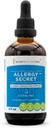 Allergi Secret alkohol-fri ekstrakt, Tinktur, Glyceritt Rosemary, Mullein Leaf, Marshmallow, Stinging Nettle, Eyebright. Allergi / Congestion Support (4 FL OZ)