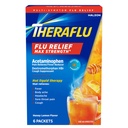 Theraflu Max Styrke Dagtid influensa medisin for influensa Symptom Relief med acetaminophen og Dextromethorphan HBr, Honning Lemon Flavored - 6 pulverpakker