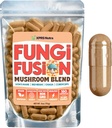 XPRS Nutra Fungi Fusion Mushroom Blend Kapsler - 180 greve (90 dagers levering) Premium blanding av Lions Mane, Reishi, Chaga, Cordyceps Kapsler for å støtte mental klarhet, kognisjon, energi og immunitet