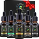 XIKEZAN 5 Pack Beard Oljesett w/Sandalwood, Orange, Vanilla, Cedarwood, Unscented for Beard Care, Moisturizing, Soften, fødselsdagsgaver til menn Hans Far ektemann Julegaver Strømper Stuffers