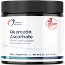 Designs for Helse Quercetin-Askorbate pulver - 240 mg QuerceSOLTM Supplement - Vitamin C for å støtte normal histaminrespons - Easy Drink Add-in, Vegan (77 Serveringer / 100g)
