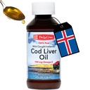 De La Cruz Cod Liver Oil Liquid - Pure Wild-Caught Islandic Fish Oil 4 FL OZ (118 ml)